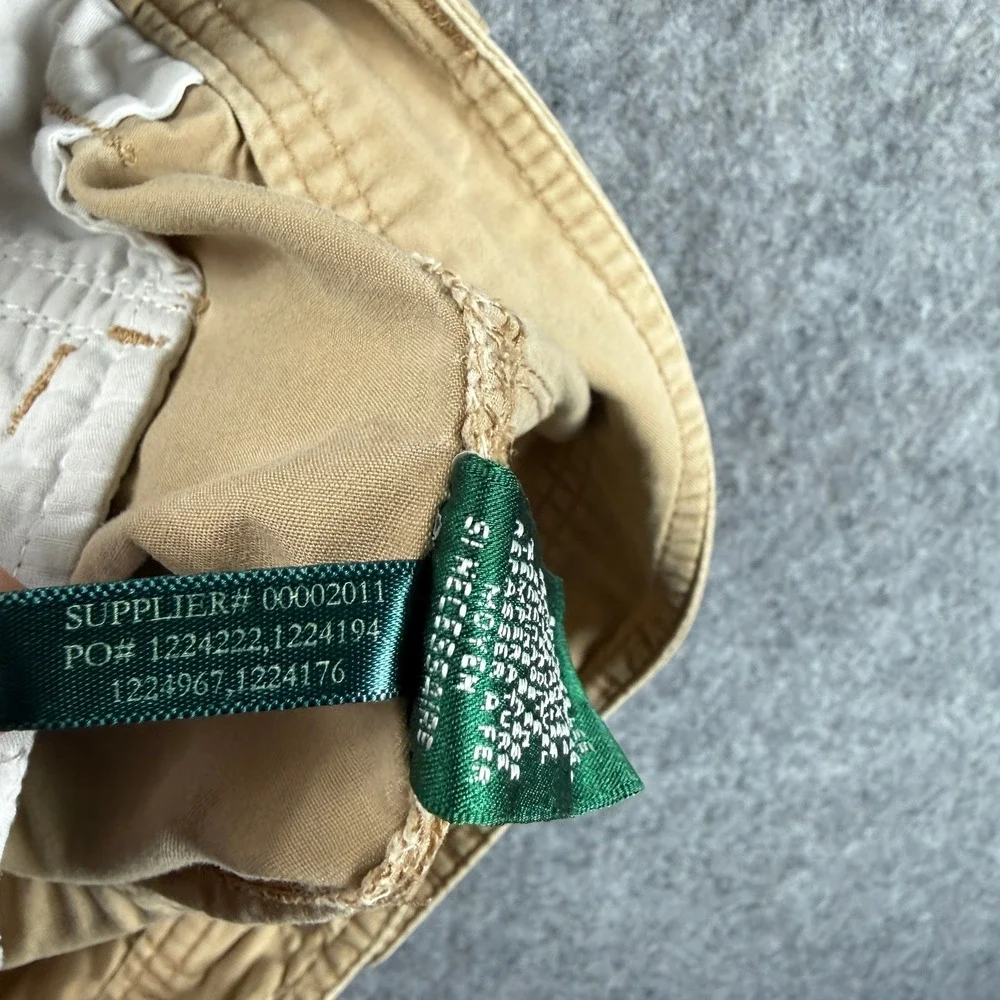 Lauren Ralph Lauren Womens 10 Cuffed Utility Cargo Shorts Tan Cotton Flap Pocket